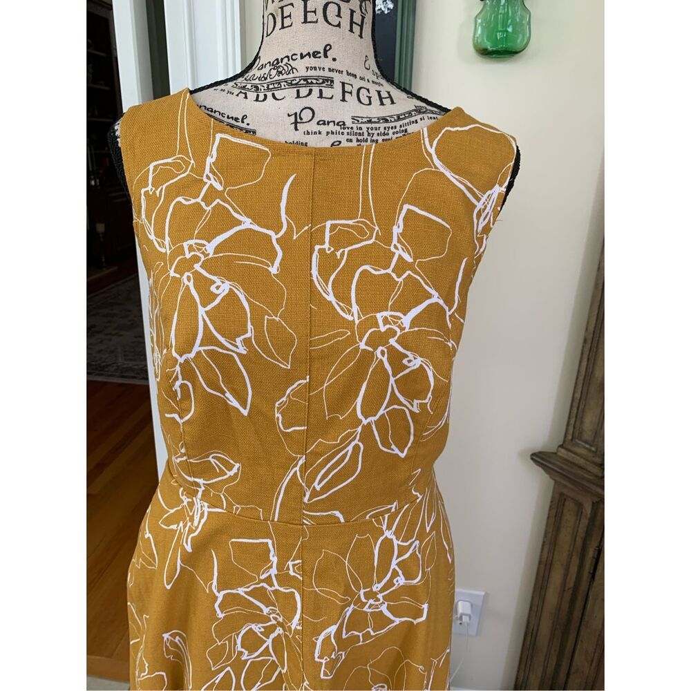 New York & Co. Winona Floral Tie-Back Linen Flare Dress - Eva Mendes Collection - Picture 8 of 9